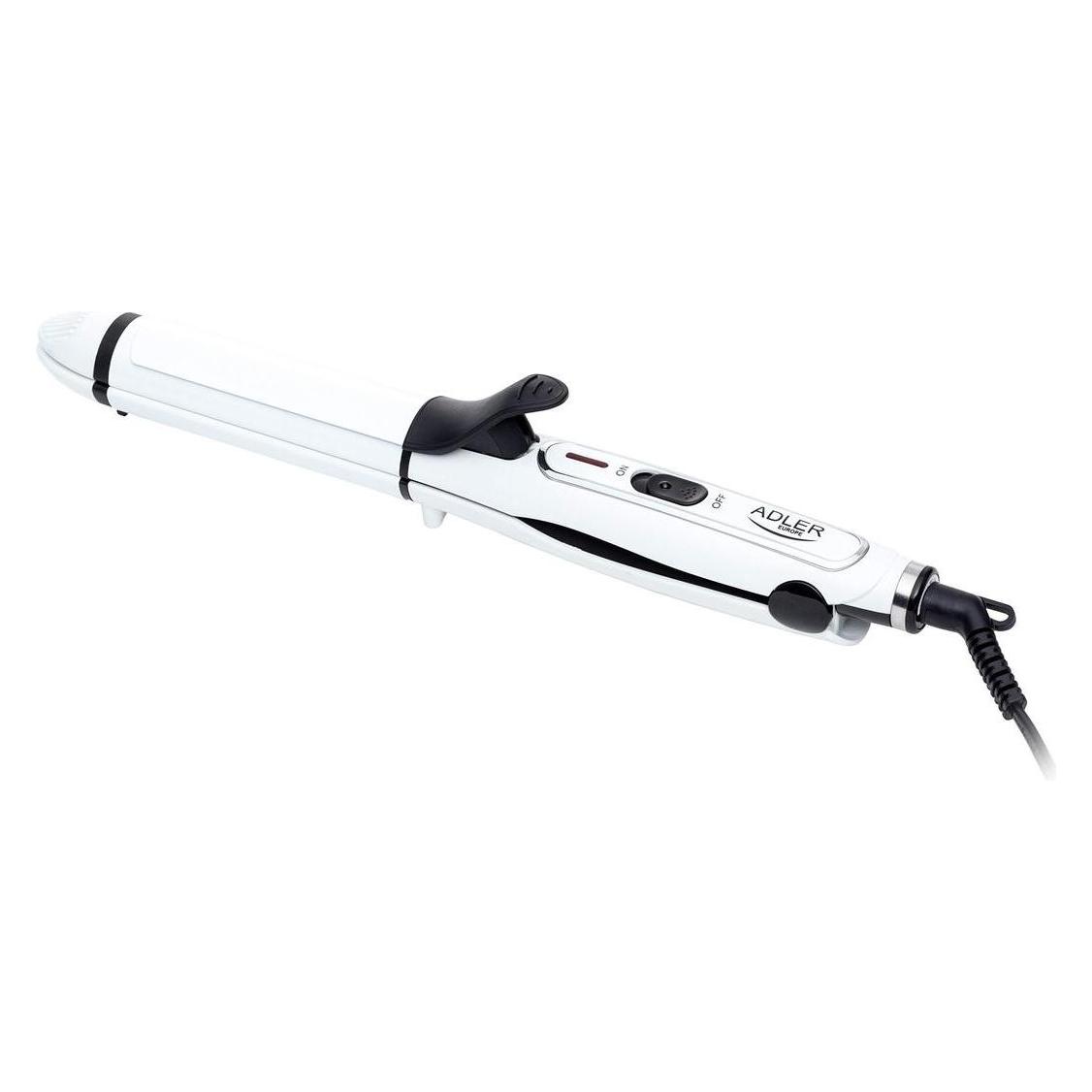 Adler Hair straightener Warranty 24 months, Ceramic heating system, 50 W, White (5908256832527)