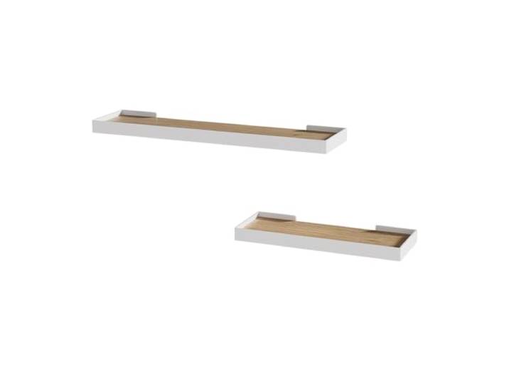 Vicco Wandregal Erni , Weiß/Goldkraft Eiche 60 x 3 cm 2er-Set, zur Aufbewahrung und Präsentation von Gegenständen