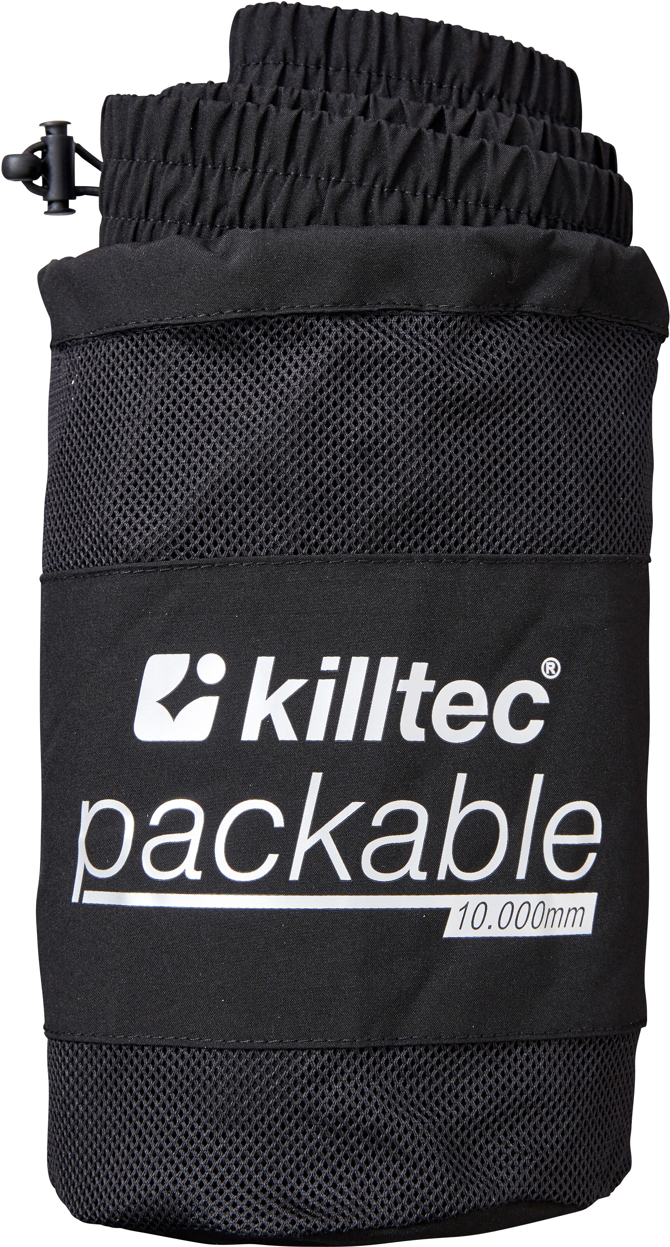 Regenhose KILLTEC "KOS 17 WMN PNTS", Damen, Gr. 42, Normalgrößen, schwarz, Obermaterial: 100% Polyester, Hosen Regenhose, Leichte, packbare, wasser- und winddichte Damen Regenhose