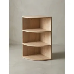 Eckregal Holz Wandmontage Runder Front Modern, Sonoma 30x30x60 cm