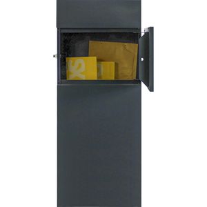 SafePost Briefkasten 22955 ScanPro 22-9, anthrazit, Standbriefkasten 39,7 x 99,5 x 17,5cm