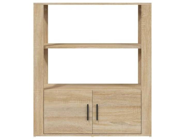 Kaorsrow Sideboard Sonoma-Eiche 80x30x90 cm Beistellschrank Mehrzweck-Anrichte fürs Wohnzimmer mit Ablagen und Türen zur staubfreien Aufbewahrung in Sonoma-Eiche-Optik.