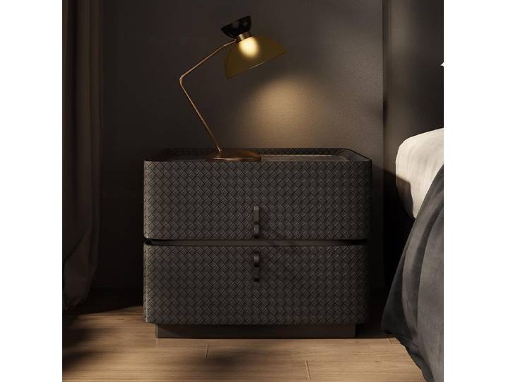 Table De chevet esthétique noire, Vintage, luxe, tiroirs italiens, Table De chevet moderne, tendance, meubles De chambre à coucher