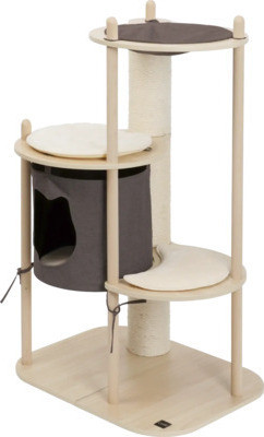 Kratzboom Vesper Vesper Boomhuis middelgroot speelboom met 4 niveaus en extra dikke krabpaal, B/D/H: 124 x 72 x 57 cm