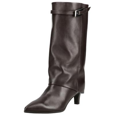 Stiefel NERO GIARDINI "Nero Giardini Stiefel Leder", Damen, Gr. 37, braun, Schuhe Stiefel