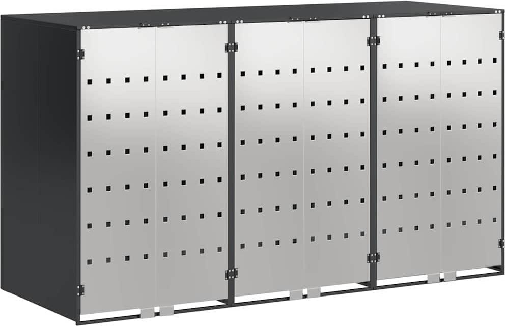 Wagenmüllbehälter für 3 Behälter 204 x 77,5 x 115,5 cm Stahl