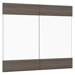 Vicco, Regal, Küchenfront R-Line, Edelgrau, 79.2 x 59 cm Möbelfront für den Hängeglasschrank