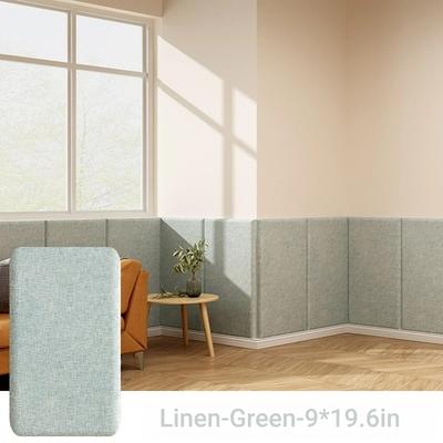 Market Central Upholstered Wall Mounted Headboard 3D Soundproof Peel And Stick Wall Panels green