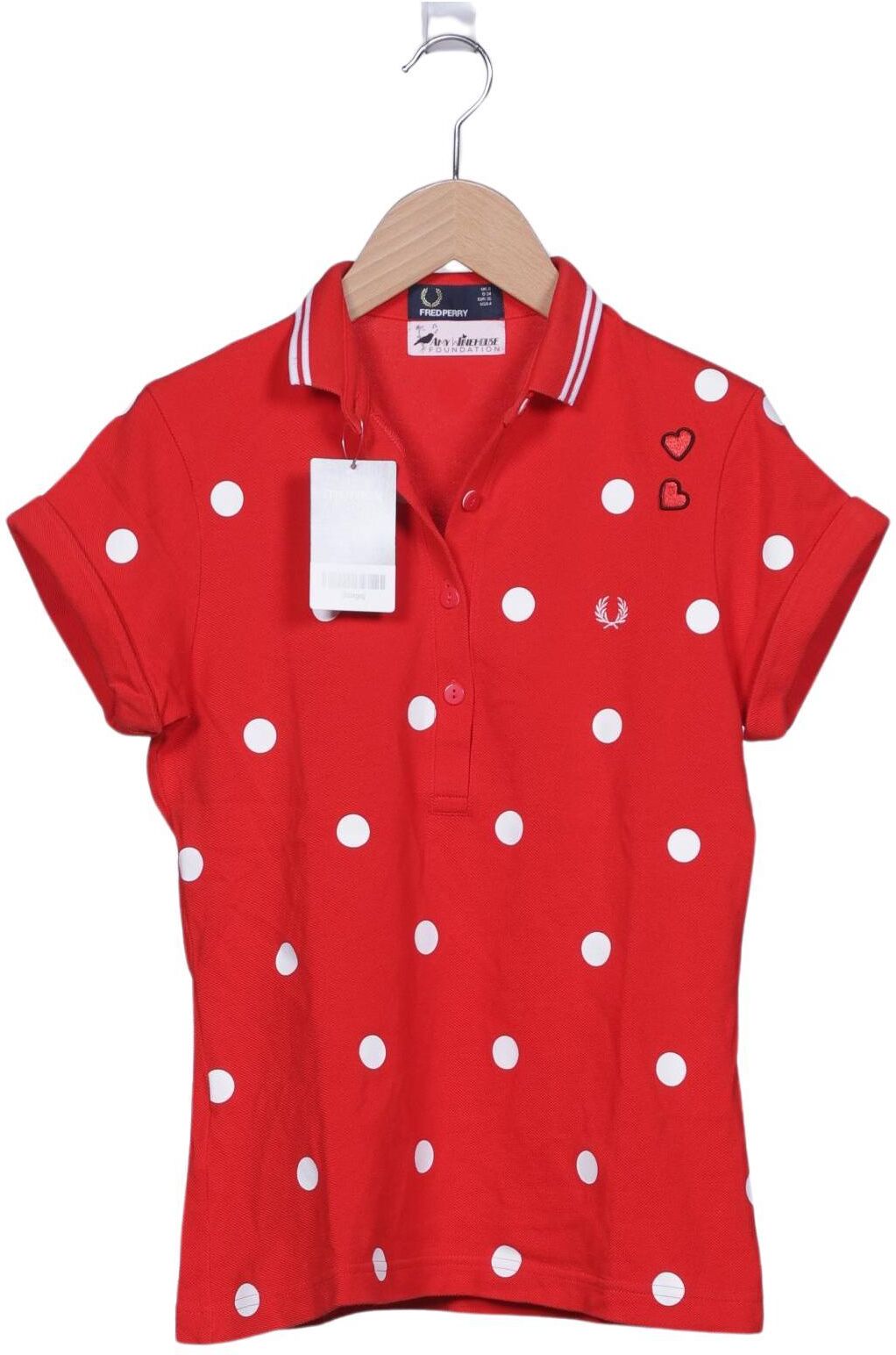 Fred Perry Damen Poloshirt, Mehrfarbig, Gr. EU 36, Baumwolle - Second Hand
