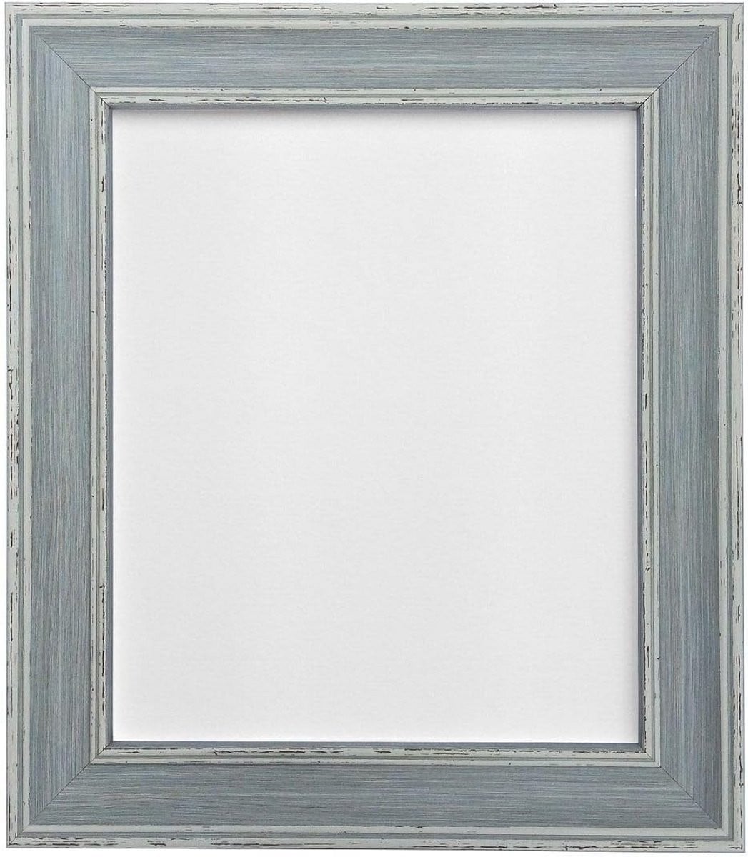Distressed Blauwe Fotolijst 60x80 cm - Scandi Stijl Kunststof Lijst