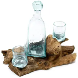 Molton Glass on Wood - Whisky Set