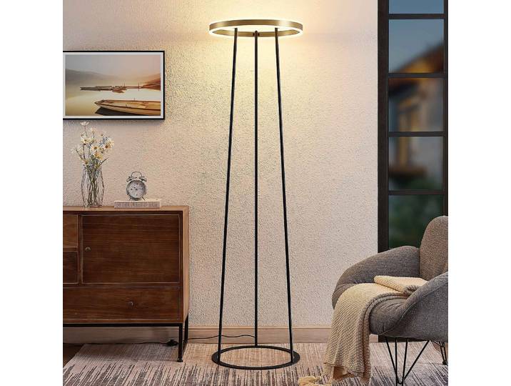 Seppe LED Lampadaire Brass - Lucande - Salon / séjour - Design - Métal