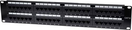 Intellinet 560283 48 Port Netzwerk-Patchpanel 483 mm (19") CAT 3, CAT 4, CAT 5, CAT 5e, CAT 6 2 HE Unbestückt