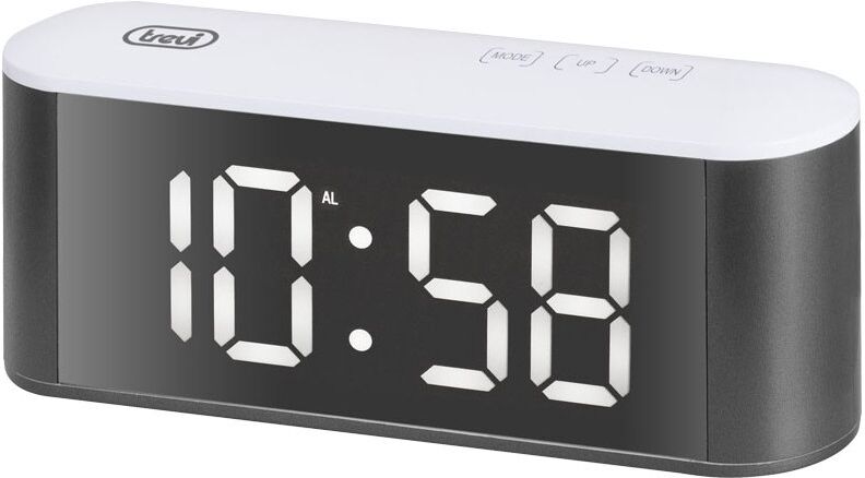Sveglia Trevi QS0088301 Ec 883 Bl Snooze White e Black