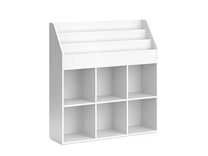 Vicco Kinderregal Luigi , Weiß, 107.2 x 114.2 cm zur Aufbewahrung von Spielzeug und Büchern kombinierbar