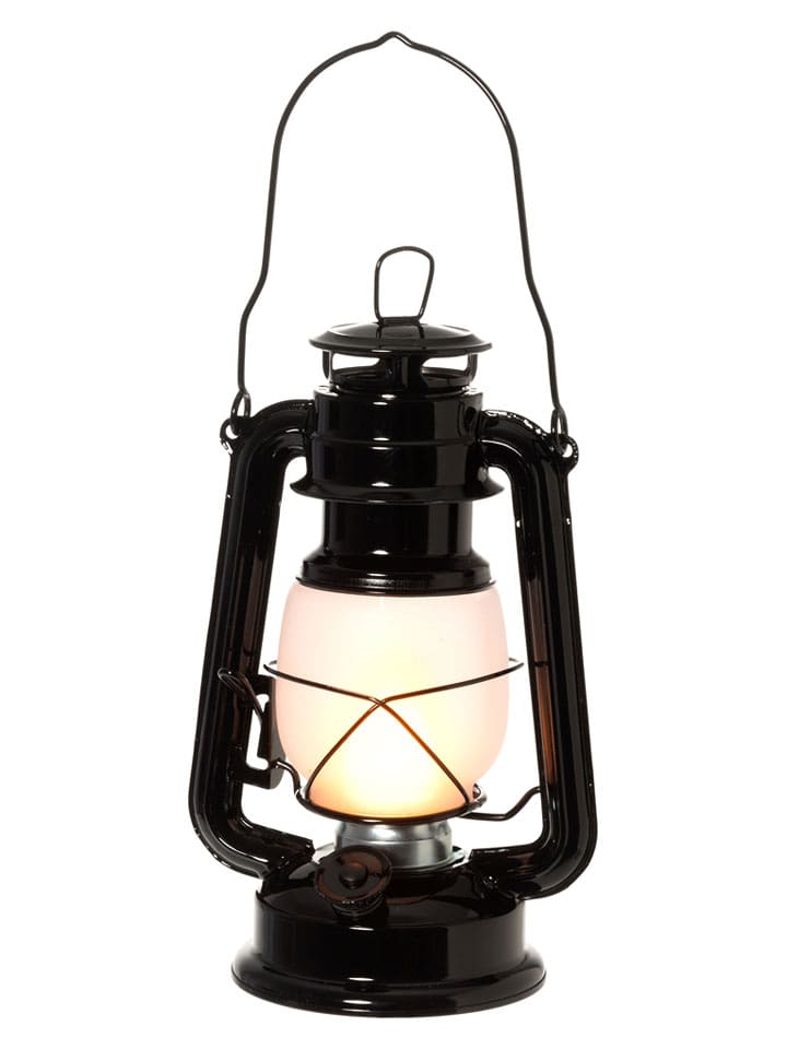4Living LED-Laterne "Hurricane " in Schwarz - (B)16 x (H)24,5 x (T)11,5 cm - onesize
