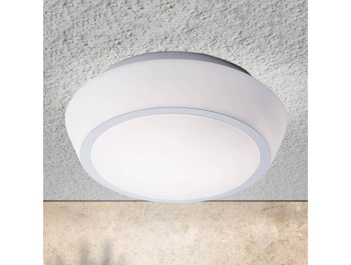 ORION Deckenleuchte Pia, dimmbar, weiß / opal, für Badezimmer, Metall, Modern