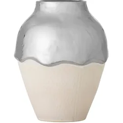 Bloomingville, Vase, - Silvio Vase - Silver - Stoneware (4x)