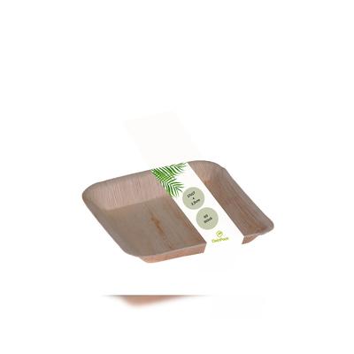DeinPack 50 Palmblatt Teller eckig 17x17x2,5cm