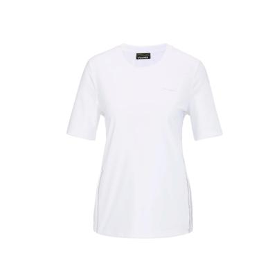 Kurzarmshirt GOLDNER "Sport-Shirt mit Reflektoren", Damen, Gr. 44, weiß, Obermaterial: 92% Polyester PES. 8% Elasthan EL., normales Bündchen, Shirts, mit Reflektoren im Vorderteil für gute Sichtbarkeit in der Dämmerung und Dunkelheit