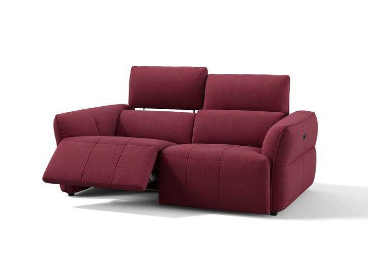 Stoff Relaxcouch VERANO 2-Sitzer Elektrische Verstellung 2er Sofa Sofagarnitur