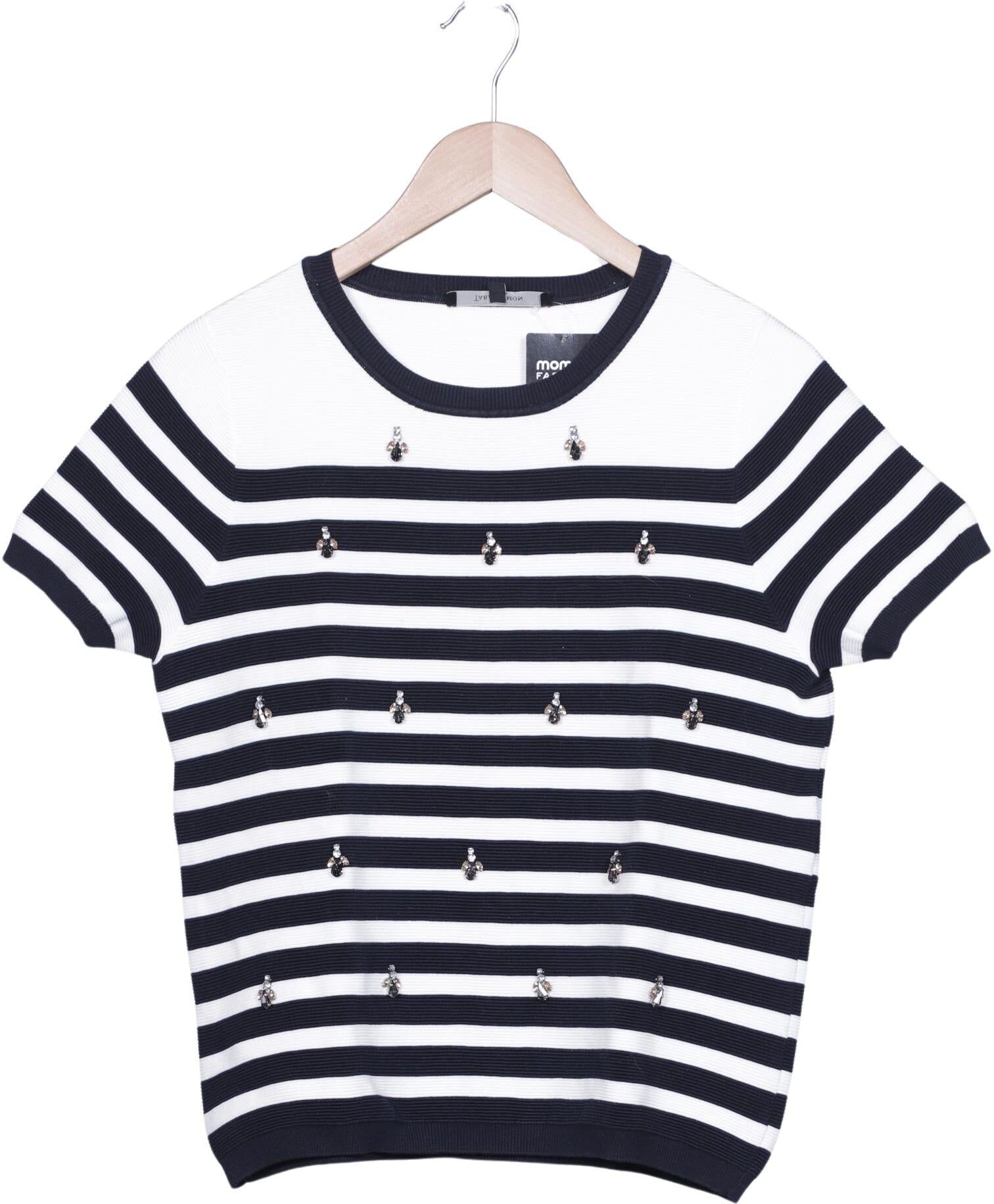 Tara Jarmon Damen T-Shirt, Mehrfarbig, Gr. L, Baumwolle - Second Hand