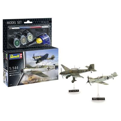 Modellbau Model Set Messerschmitt Bf109E & Ju87B Stuka
