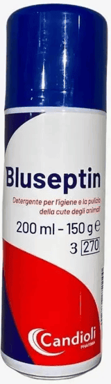 Candioli Bluseptin Spray Detergente Igiene Animali Non Oleoso 200 ml