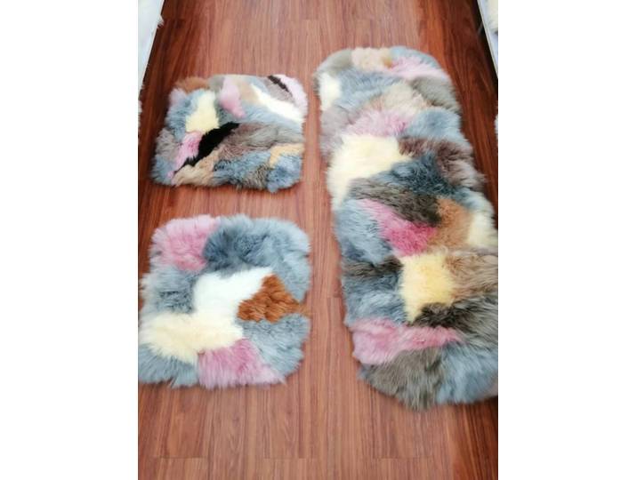 Coussin intégré en laine pour siège de voiture, couleur à la mode, ensemble de coussins trois pièces, canapé, chaise, décoration arc-en-ciel