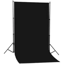 Linkstar Hintergrundsystem BSK-2016B + Schwarzer Stoff (150 cm, 200 cm), Hintergrundsystem, Schwarz