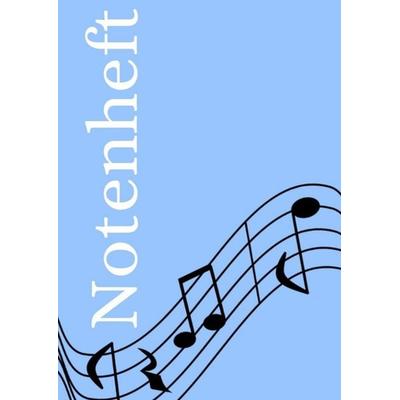 Notenheft: DIN A4 Notenlinienheft | 200 Seiten mit 12 Notenzeilen / Systeme pro Blatt | Papier 90g/m² | Musikheft mit Notenlinien -