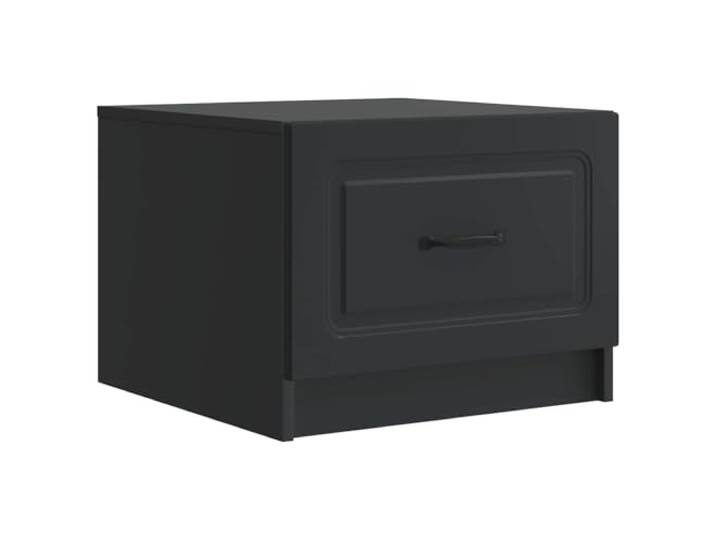 IBUQDDV Couchtisch Schwarz 49 x 50 x 37 cm Holzwerkstoff Vintage-Stil, Stauraumschublade, Kaffee, Bücher, Pflanzen, Deko, Wohnzimmer, einfache Pflege, Montage