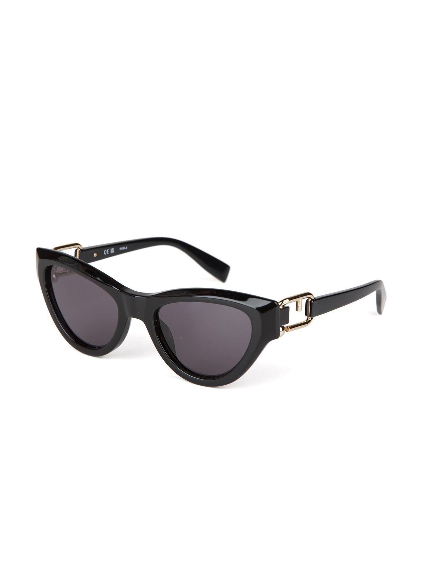Furla Sonnenbrille Glänzendes Schwarz