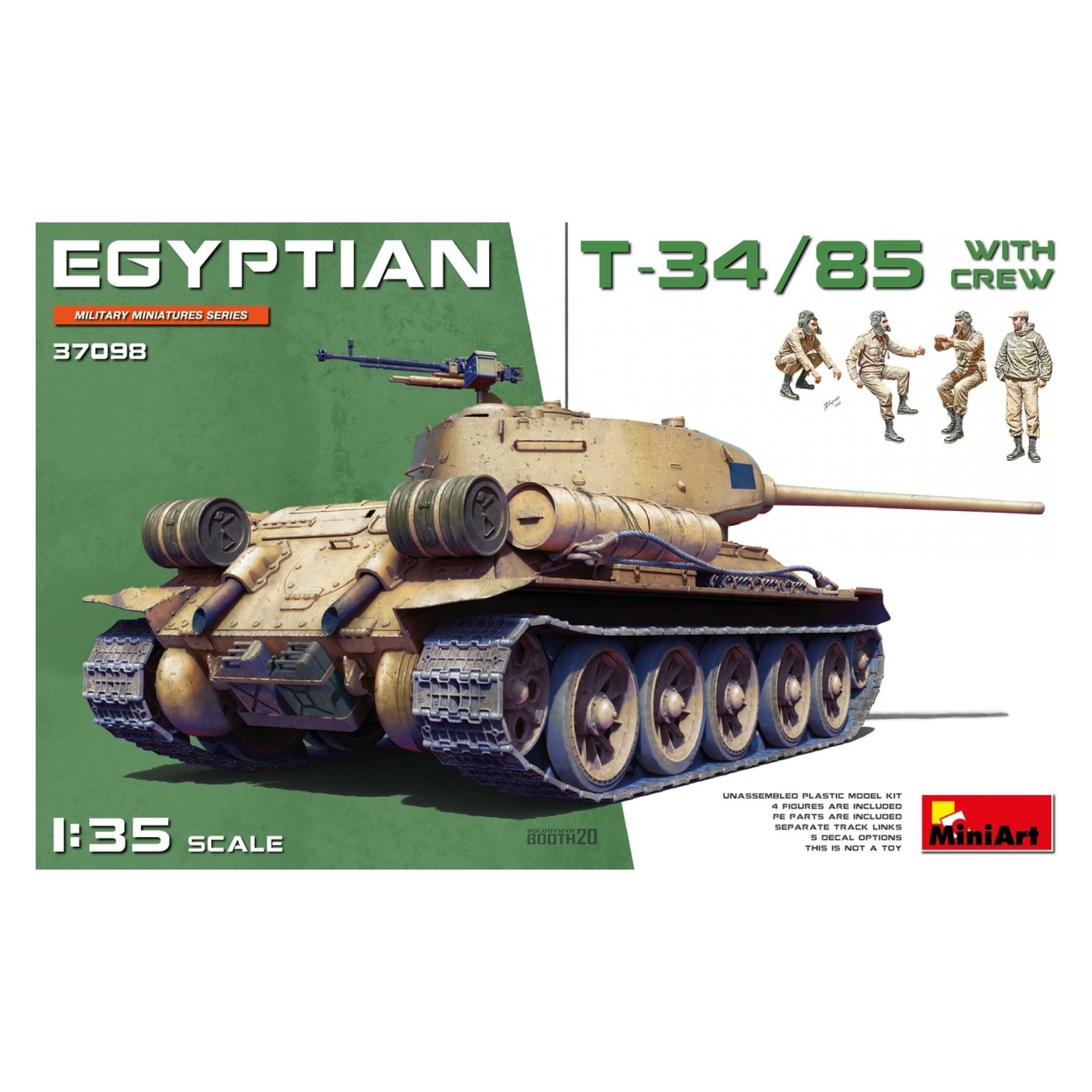 Mini art Egyptian T-34/85 w/crew (37098)