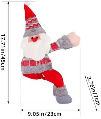 Uplift Treasures Santa Claus Christmas Curtain Window Pendant Light Decoration santa Claus