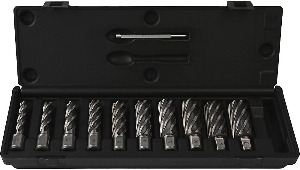 WELDON Kernbohrer-Set HSS-G, aus Schnellarbeitsstahl, 11 Teile, 55 mm Projahn