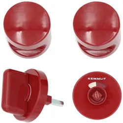 Türknopfgarnitur Bunt | Nylon | rot | 3 cm | ohne Schloss