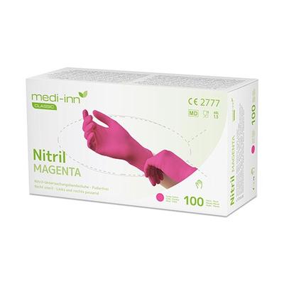 1000 `Medi-Inn® Classic` Handschuhe, Nitril puderfrei magenta `Nitril Magenta` Größe S
