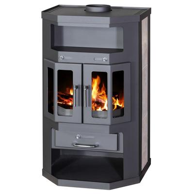 EEK A Flügeltür-Kaminofen Victoria Taro2, schwarz, dauerbrandfähig – 9.04 kW