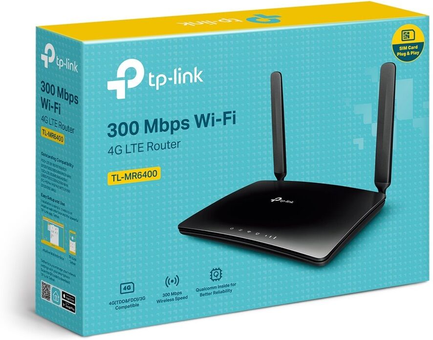 TP-LINK TL-MR6400 wireless router Fast Ethernet Single-band (2.4 GHz) 4G Black