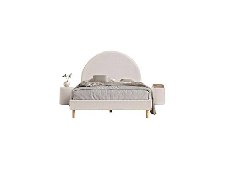 Vipack Bett Moon 140 x 200 cm, Weiß mit Sitzsack, 140 x 200