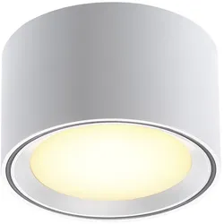 Nordlux LED Deckenleuchte / Downlight FALLON, Ø 10cm / Höhe 6cm, 5.5W 2700K 500lm 110°, 3-Step MOODMAKER Dimmung, weiß NORD-47540101