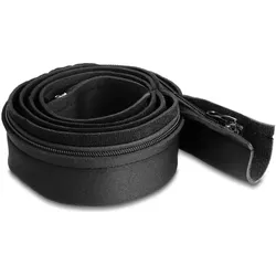 Delock, Kabelschutz + Kabelführung, Kabelschlauch mit Reissverschluss 3 m x 100 mm Schwarz (Kabelschlauch, 300 cm)