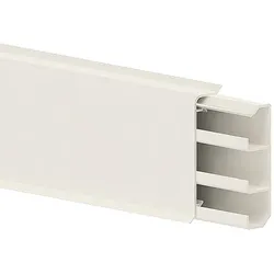 GGK 12427 Sockelleistenkanal SL 20x70mm-9001, PVC mit Dichtlippe, 3 Kammern, cremeweiß SL20x70  - 2 Meter
