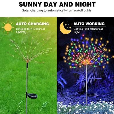 Uplift Essentials Solar LED Firework Fairy Light Outdoor Garden Decoration multicolor