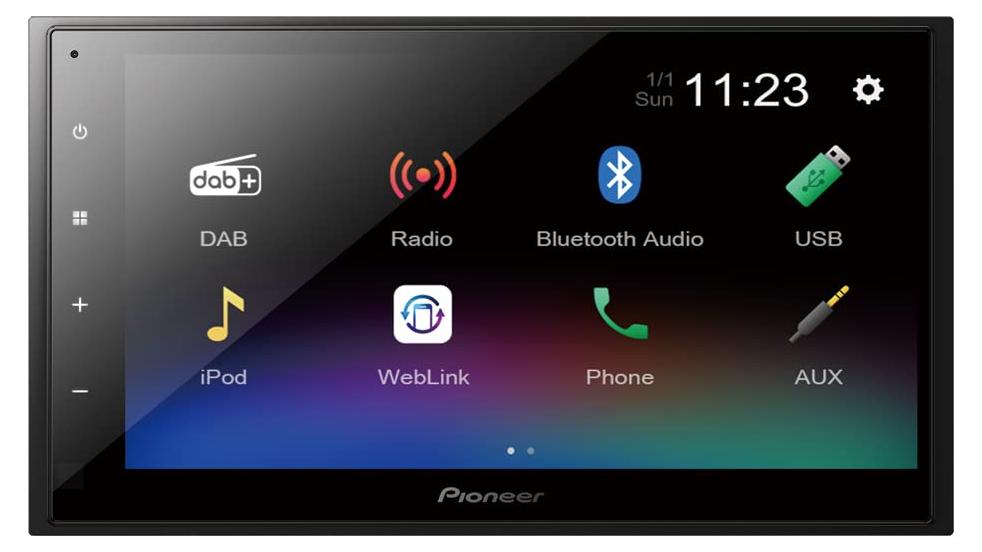 Pioneer DMH-A340DAB, Schwarz, 2 DIN, 200 W, 4.0 Kanäle, 50 W, Android, iOS