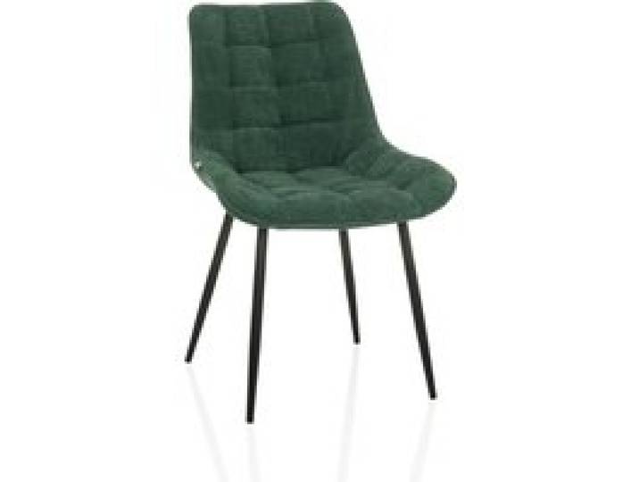 HJH LIVING Chaise de salle à manger / Chaise rembourrée ELARIS Tissu Pétrole