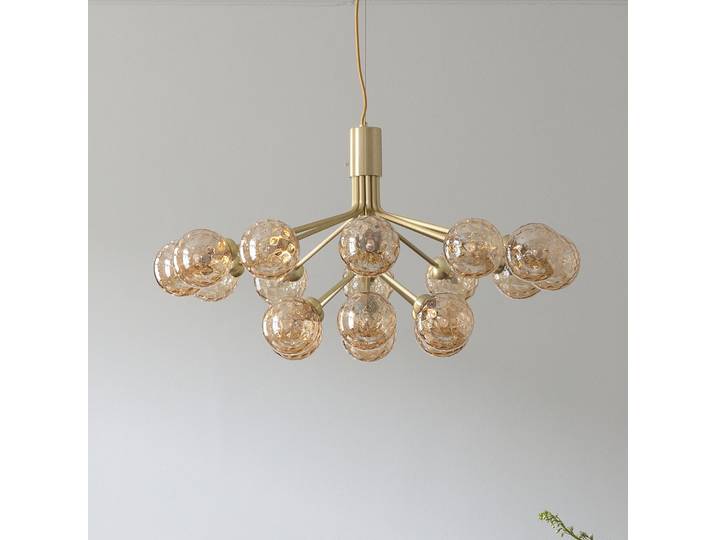 Apiales 18 lustre, laiton/or, 18 branches - Nuura - Salon / séjour - Design - Métal - Multi-ampoules