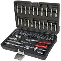 KS Tools, Steckschlüssel + Stecknuss, 1/4" CHROMEplus Steckschlüssel-Satz