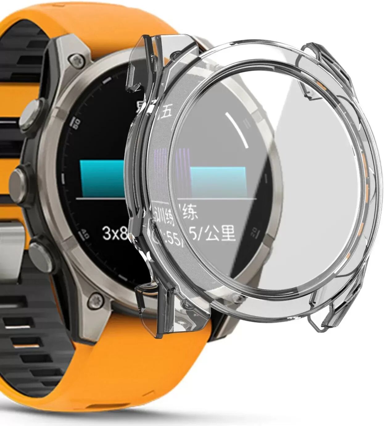 INF Klare TPU-Hülle für Garmin Fenix 8 Verbesserter Schutz
